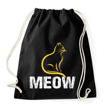 PRINTFASHION MEOW - Sportzsák, Tornazsák - Fekete tornazsák