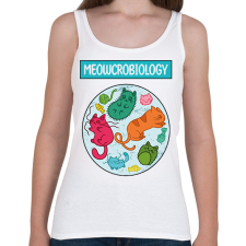 PRINTFASHION Meowcrobiology - Női atléta - Fehér női trikó