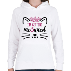 PRINTFASHION Meowied - Női kapucnis pulóver - Fehér