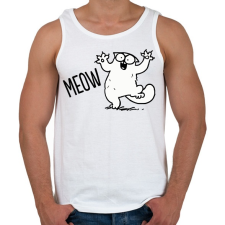 PRINTFASHION Meoww - Férfi atléta - Fehér atléta, trikó