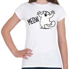 PRINTFASHION Meoww - Női póló - Fehér női póló