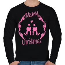 PRINTFASHION meowy pink - Férfi pulóver - Fekete férfi pulóver, kardigán