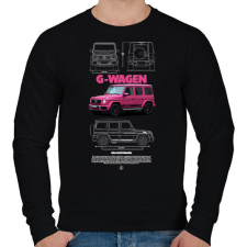 PRINTFASHION Mercedes G Wagen - Férfi pulóver - Fekete férfi pulóver, kardigán