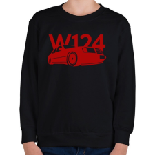PRINTFASHION Mercedes w124 - Gyerek pulóver - Fekete gyerek pulóver, kardigán