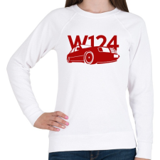 PRINTFASHION Mercedes w124 - Női pulóver - Fehér női pulóver, kardigán