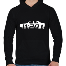 PRINTFASHION Mercedes w201 - Férfi kapucnis pulóver - Fekete