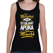 PRINTFASHION Mercedeses apuka - Női atléta - Fekete női trikó