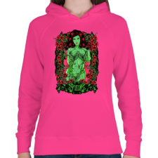 PRINTFASHION Méreg - Női kapucnis pulóver - Fukszia női pulóver, kardigán