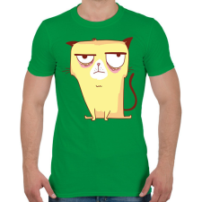 PRINTFASHION Mérges cica - Férfi póló - Zöld férfi póló