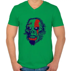 PRINTFASHION Mérges gorilla - Férfi V-nyakú póló - Zöld