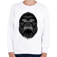 PRINTFASHION Mérges Gorilla - Gyerek pulóver - Fehér