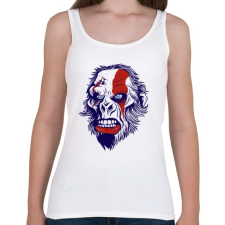 PRINTFASHION Mérges gorilla - Női atléta - Fehér női trikó