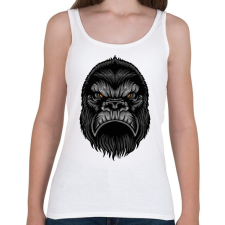 PRINTFASHION Mérges Gorilla - Női atléta - Fehér női trikó