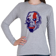 PRINTFASHION Mérges gorilla - Női hosszú ujjú póló - Sport szürke női póló