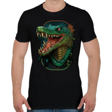 PRINTFASHION Mérges krokodil - Férfi póló - Fekete