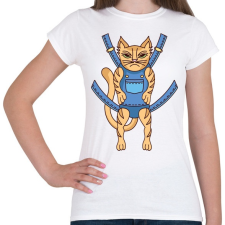 PRINTFASHION Mérges macska - Női póló - Fehér női póló