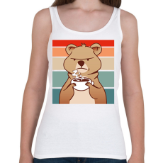 PRINTFASHION Mérges medve - Női atléta - Fehér