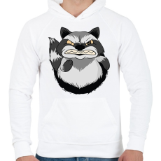 PRINTFASHION Mérges mosómedve - Férfi kapucnis pulóver - Fehér