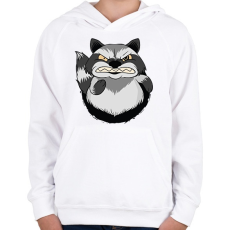 PRINTFASHION Mérges mosómedve - Gyerek kapucnis pulóver - Fehér