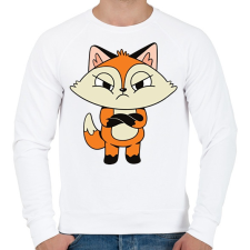 PRINTFASHION Mérges róka - Férfi pulóver - Fehér női pulóver, kardigán