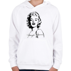 PRINTFASHION merilyn monroe - Gyerek kapucnis pulóver - Fehér
