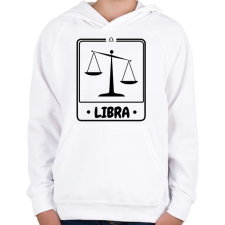 PRINTFASHION mérleg - Gyerek kapucnis pulóver - Fehér gyerek pulóver, kardigán