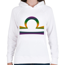 PRINTFASHION Mérleg - Női kapucnis pulóver - Fehér