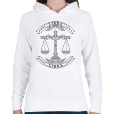 PRINTFASHION Mérleg  - Női kapucnis pulóver - Fehér