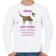 PRINTFASHION Mérleg - Skót juhász - Férfi pulóver - Fehér férfi pulóver, kardigán