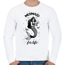 PRINTFASHION Mermaid for life - Férfi pulóver - Fehér férfi pulóver, kardigán