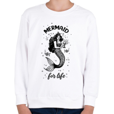 PRINTFASHION Mermaid for life - Gyerek pulóver - Fehér
