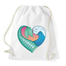 PRINTFASHION Mermaid love - Sportzsák, Tornazsák - Fehér tornazsák