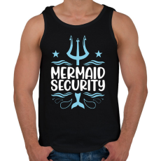 PRINTFASHION Mermaid security - Férfi atléta - Fekete