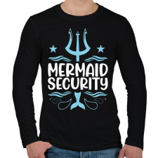 PRINTFASHION Mermaid security - Férfi hosszú ujjú póló - Fekete férfi póló