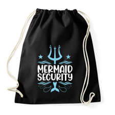 PRINTFASHION Mermaid security - Sportzsák, Tornazsák - Fekete tornazsák