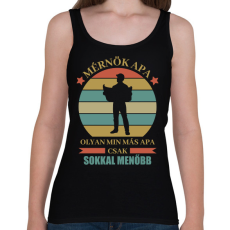 PRINTFASHION Mérnök apa - Női atléta - Fekete