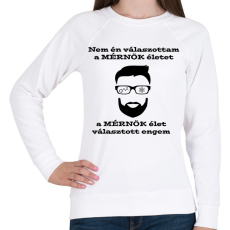 PRINTFASHION Mérnök élet - Női pulóver - Fehér