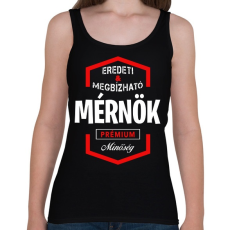 PRINTFASHION Mérnök prémium minőség - Női atléta - Fekete