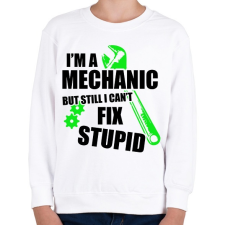 PRINTFASHION Mérnök vagyok, de a hülyéket nem lehet megjavítani - Gyerek pulóver - Fehér gyerek pulóver, kardigán