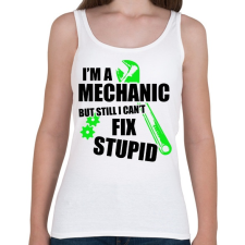 PRINTFASHION Mérnök vagyok, de a hülyéket nem lehet megjavítani - Női atléta - Fehér női trikó