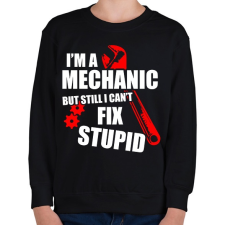 PRINTFASHION Mérnök vagyok, de a hülyéket nem tudom megjavítani - Gyerek pulóver - Fekete gyerek pulóver, kardigán