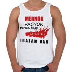 PRINTFASHION Mérnök vagyok... - Férfi atléta - Fehér