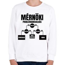 PRINTFASHION Mérnöki problémamegoldás - Gyerek pulóver - Fehér