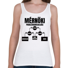 PRINTFASHION Mérnöki problémamegoldás - Női atléta - Fehér női trikó