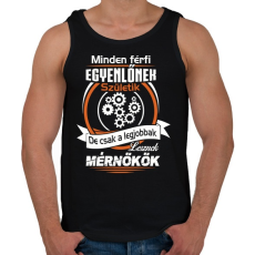 PRINTFASHION Mérnökök - Férfi atléta - Fekete