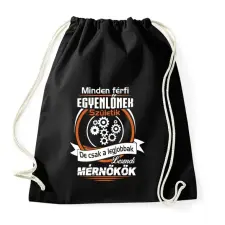PRINTFASHION Mérnökök - Sportzsák, Tornazsák - Fekete tornazsák