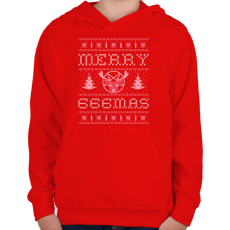 PRINTFASHION MERRY 666MAS - Gyerek kapucnis pulóver - Piros