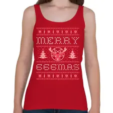 PRINTFASHION MERRY 666MAS - Női atléta - Cseresznyepiros női trikó