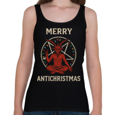 PRINTFASHION Merry Antichristmas - Női atléta - Fekete női trikó