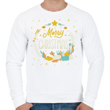PRINTFASHION Merry Christmas - Boldog Karácsonyt - Férfi pulóver - Fehér férfi pulóver, kardigán